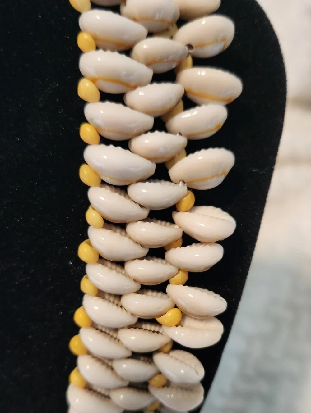Vintage Cowrie Shell Lei Necklace Boho Vibe